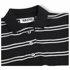 Polo Raki Rayé Coton Bio | Noir