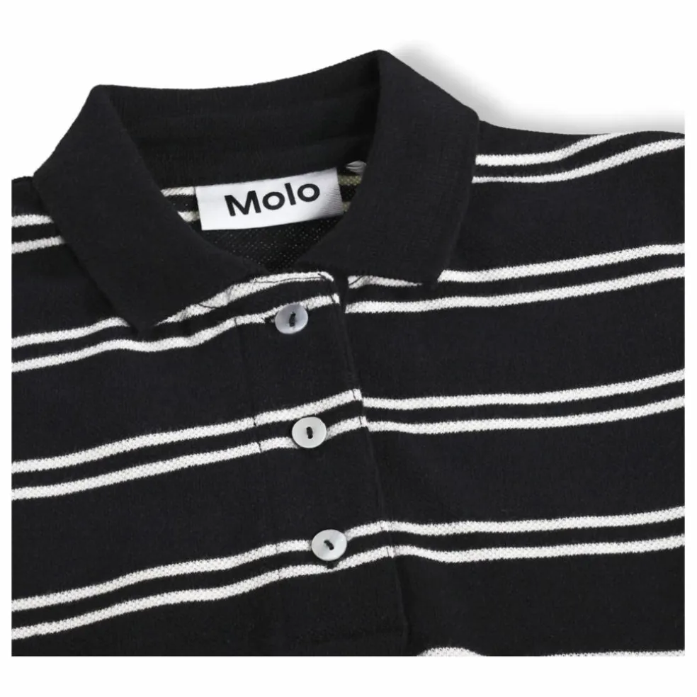 Polo Raki Rayé Coton Bio | Noir