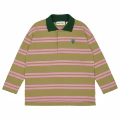 Polo Rayé Coton Bio | Beige