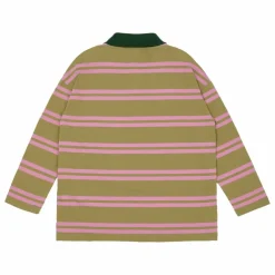 Polo Rayé Coton Bio | Beige