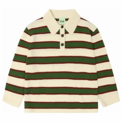 Polo Rayé Laine de Mérinos | Ecru