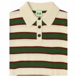 Polo Rayé Laine de Mérinos | Ecru