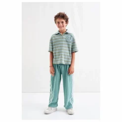 Polo Rayure Coton Bio | Vert