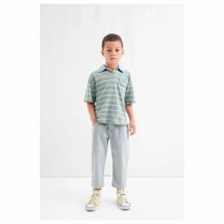Polo Rayure Coton Bio | Vert
