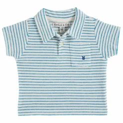 Polo Rayure Eponge | Ecru
