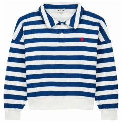 Polo Rayures Coton Bio | Bleu