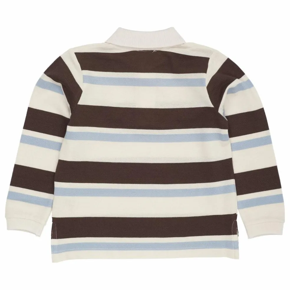 Polo Rayures Coton Bio | Marron