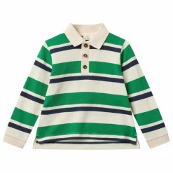 Polo Rayures Coton Bio | Vert