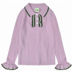 Polo Volants Maille Fine Laine de Mérinos | Parme