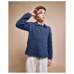Polo Waffle | Bleu marine