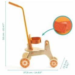 POMEA - Tricycle pour poupée | Orange