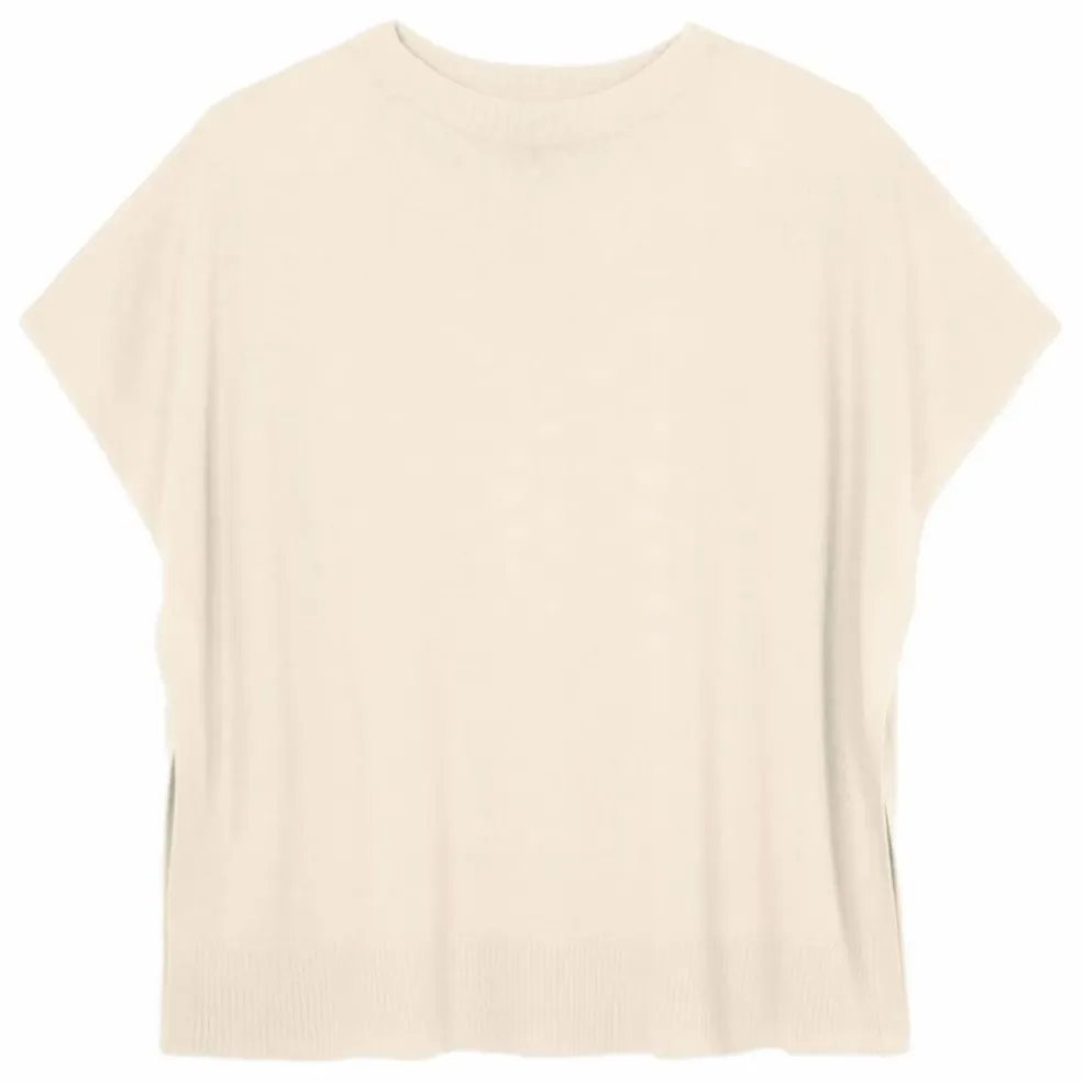 Poncho Col Bateau Cachemire | Naturel