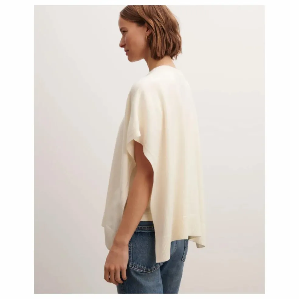 Poncho Col Bateau Cachemire | Naturel