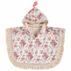 Poncho de bain Mael en coton bio | Ecru