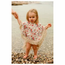 Poncho de bain Mael en coton bio | Ecru