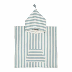 Poncho de bain Suzon rayé | Bleu ciel