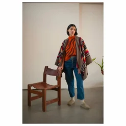 Poncho Long Apache Laine Recyclée | Gris
