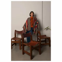 Poncho Long Apache Laine Recyclée | Gris