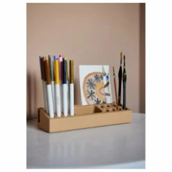 Porte crayon en bois de frêne | Beige