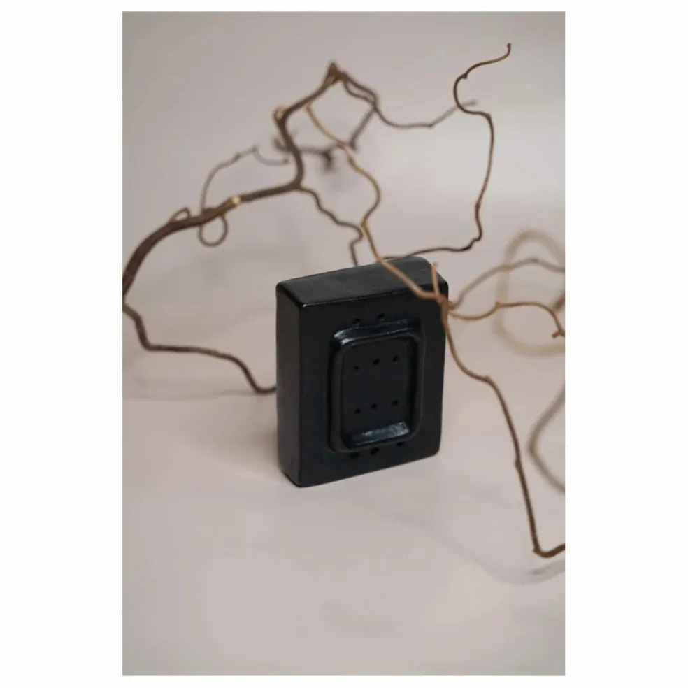 Porte savon en terracotta | Noir