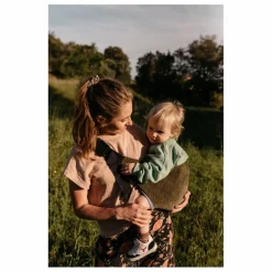 Porte-bébé en velours côtelé | Vert kaki