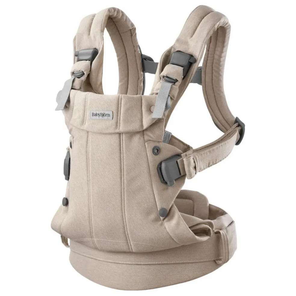 Porte-bébé Harmony en jersey tissé chiné | Beige