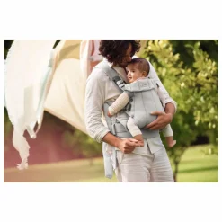 Porte-bébé Harmony en jersey tissé chiné | Gris clair