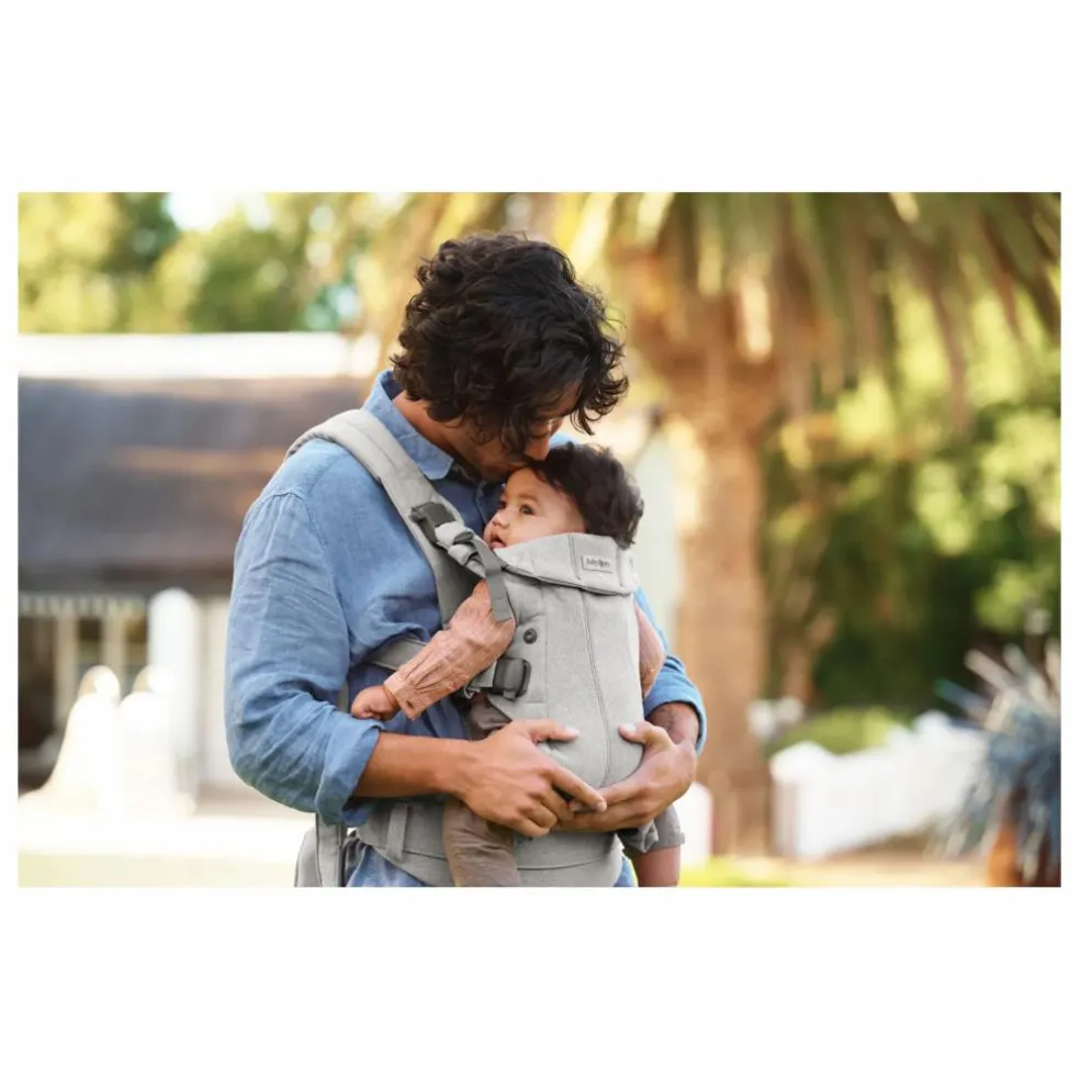 Porte-bébé Harmony en jersey tissé chiné | Gris clair