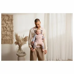 Porte-bébé Harmony en jersey tissé chiné | Rose