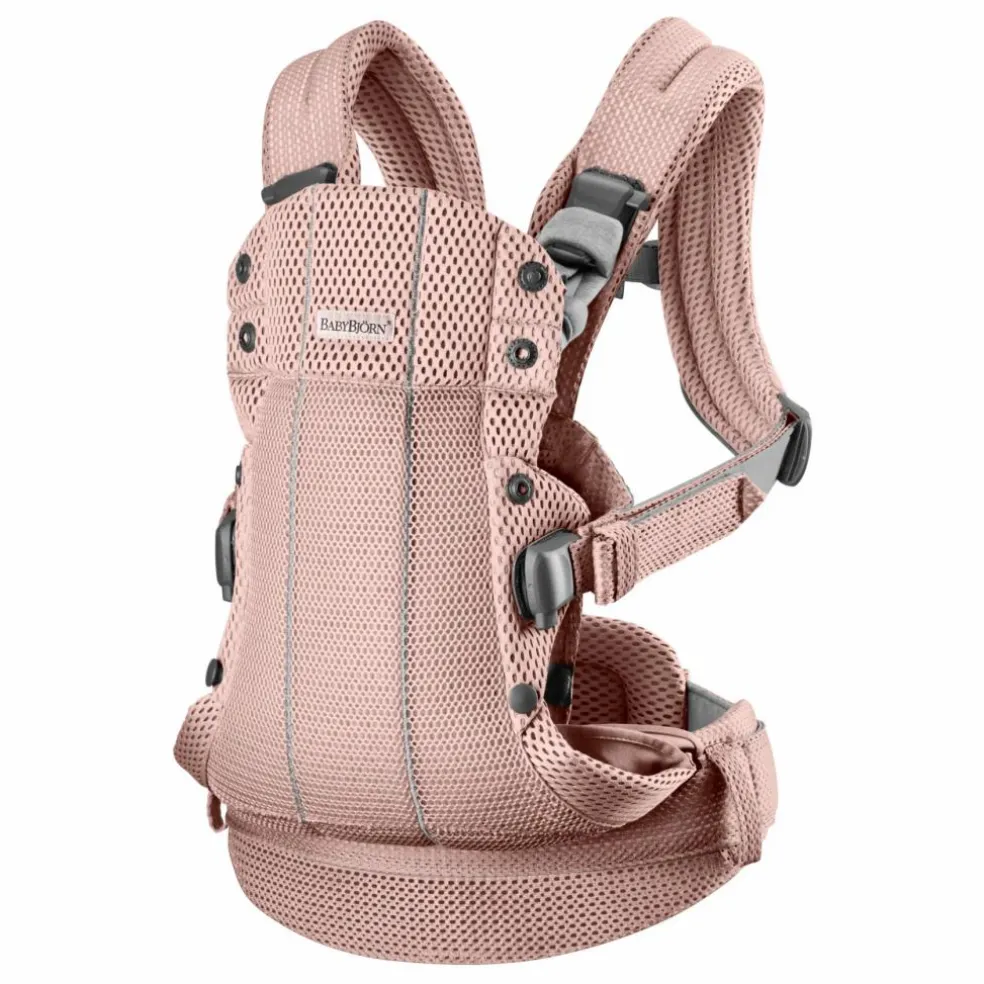 Porte-bébé Harmony en mesh | Rose poudré