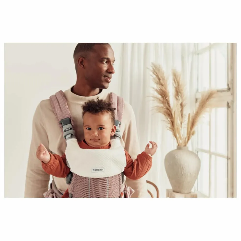 Porte-bébé Harmony en mesh | Rose poudré