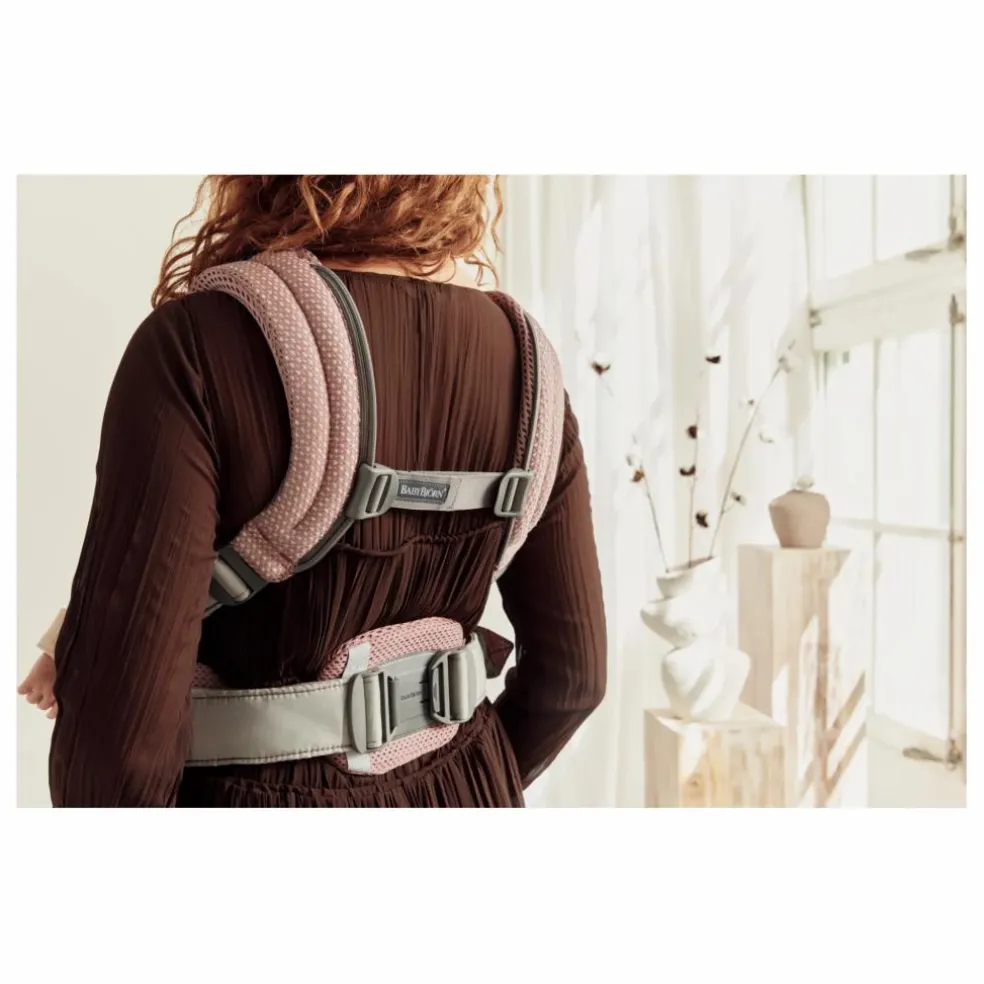 Porte-bébé Harmony en mesh | Rose poudré