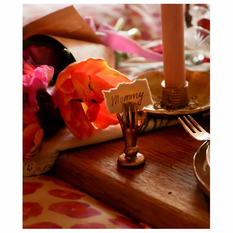 Porte-carte en laiton mat Jana Hand | Gold