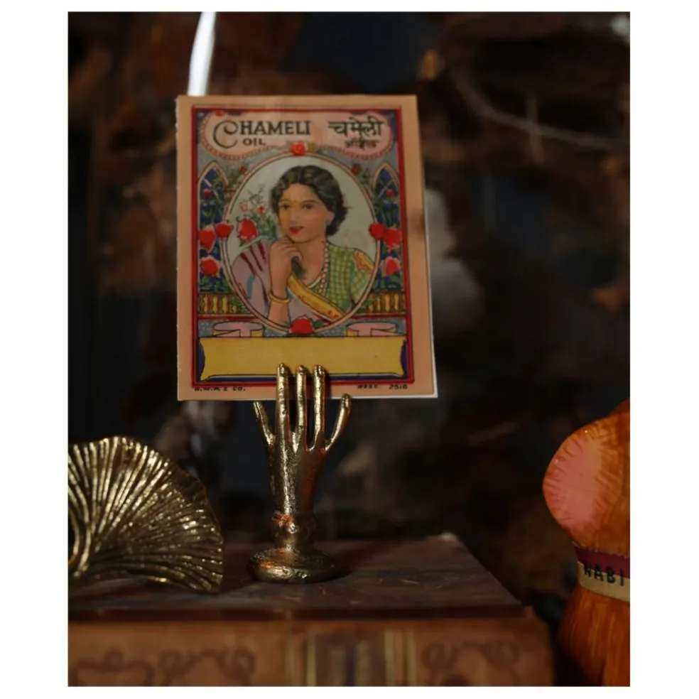 Porte-carte en laiton mat Jana Hand | Gold