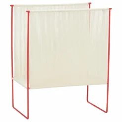 Porte-revues en corde et métal | Rouge