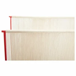 Porte-revues en corde et métal | Rouge
