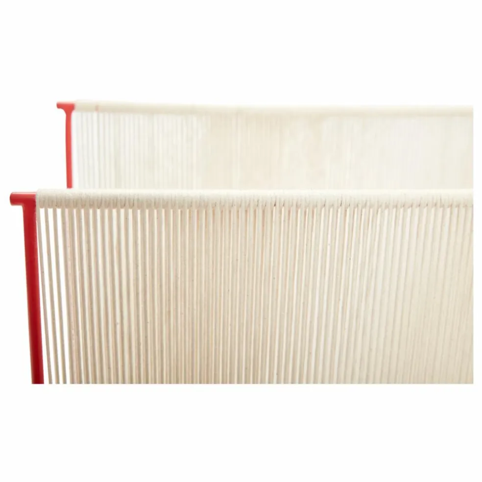 Porte-revues en corde et métal | Rouge