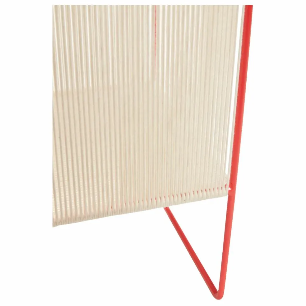 Porte-revues en corde et métal | Rouge