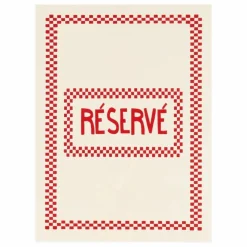 Poster Réservé | Rouge