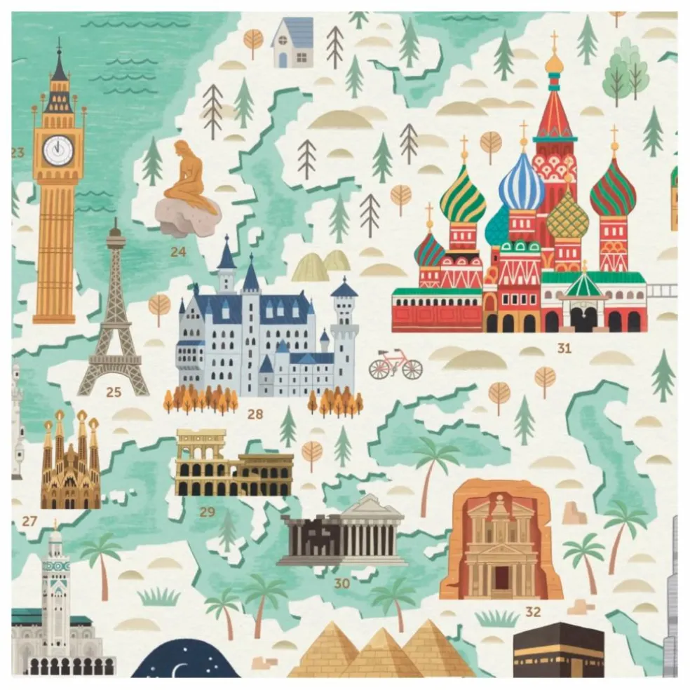Poster sticker Tour du monde