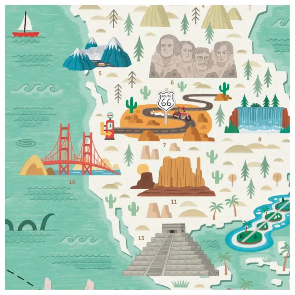 Poster sticker Tour du monde