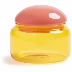 Pot en verre Puffy | Jaune