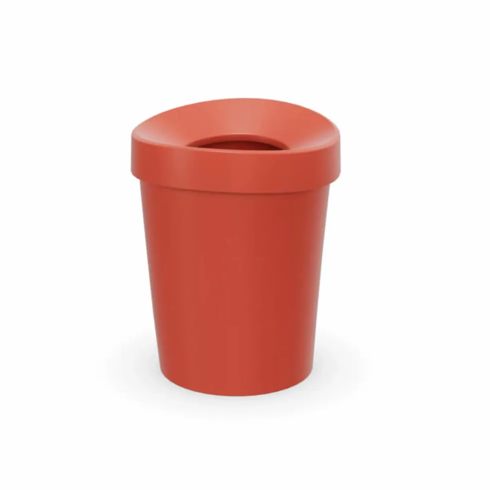 Poubelle de bureau Happy en matière recyclé | Coquelicot