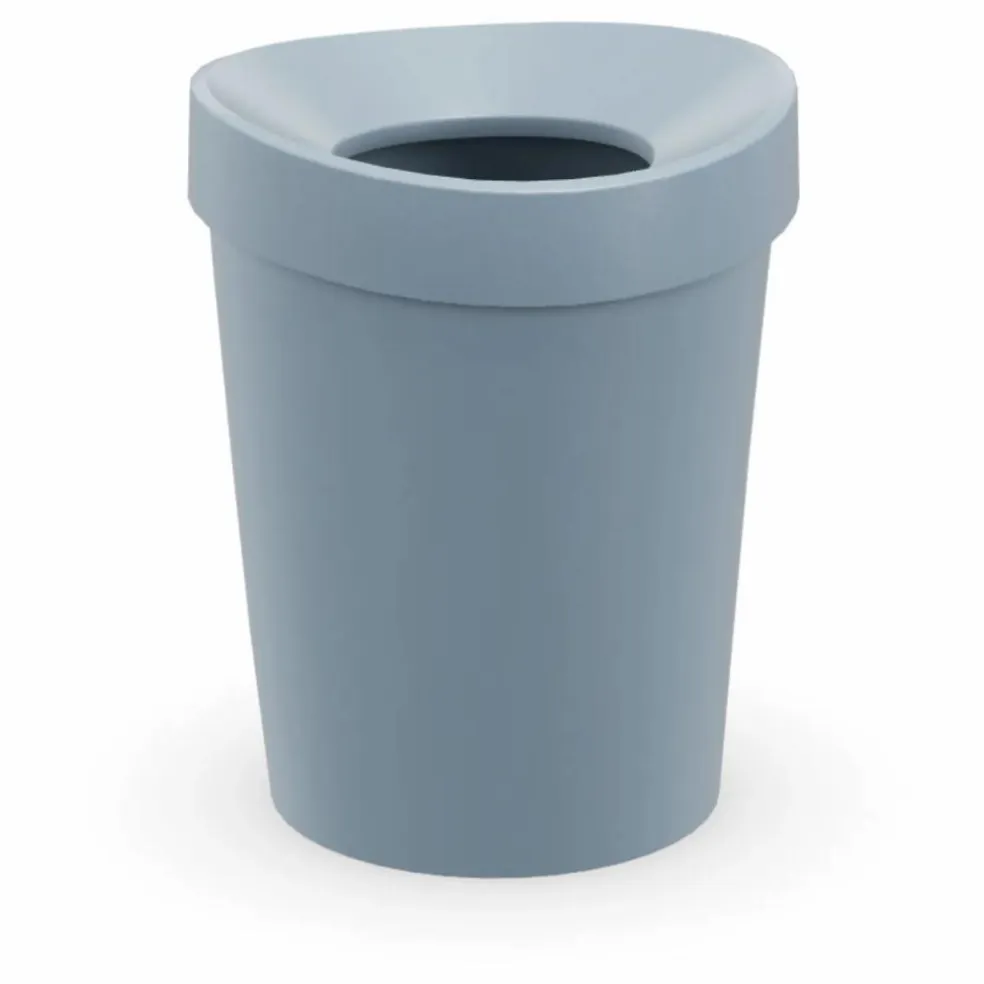 Poubelle de bureau Happy en matière recyclé | Bleu ciel