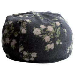Pouf bulle en lin Wabi Sabi | Noir
