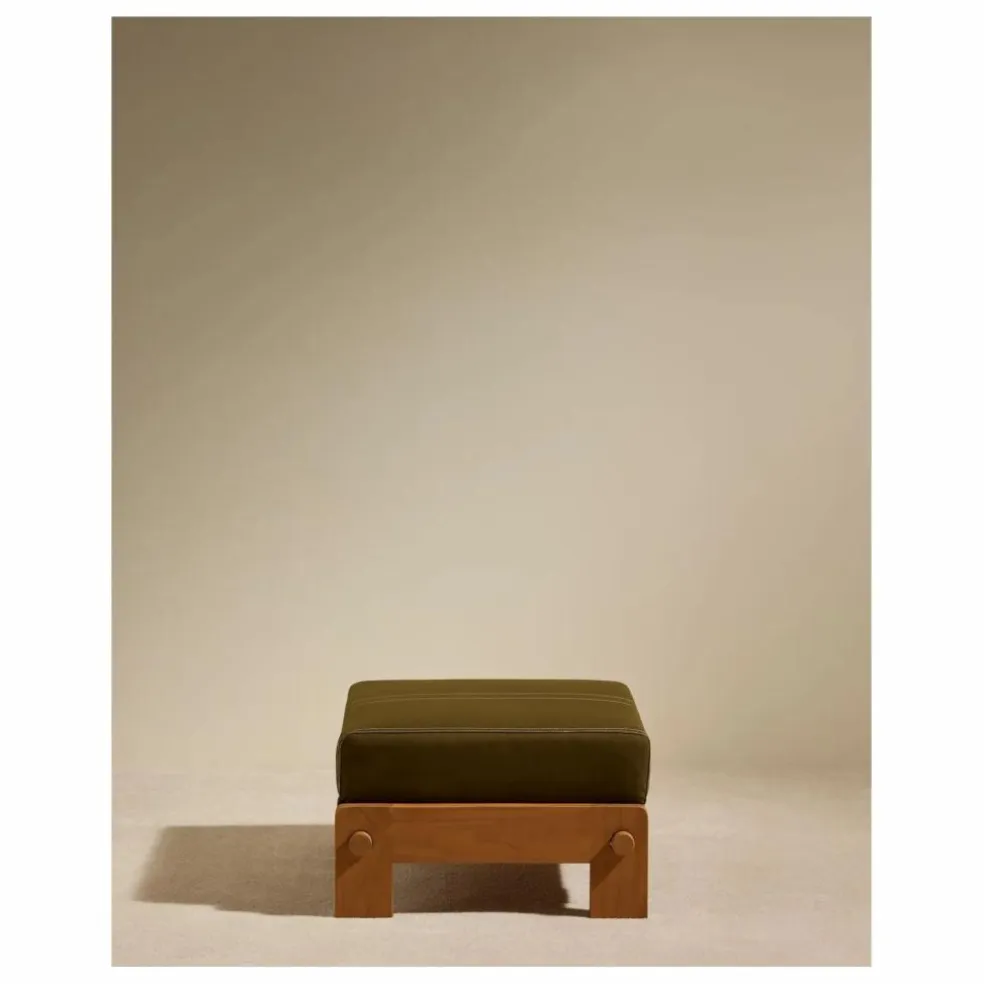 Pouf d'extérieur Graney | Vert kaki