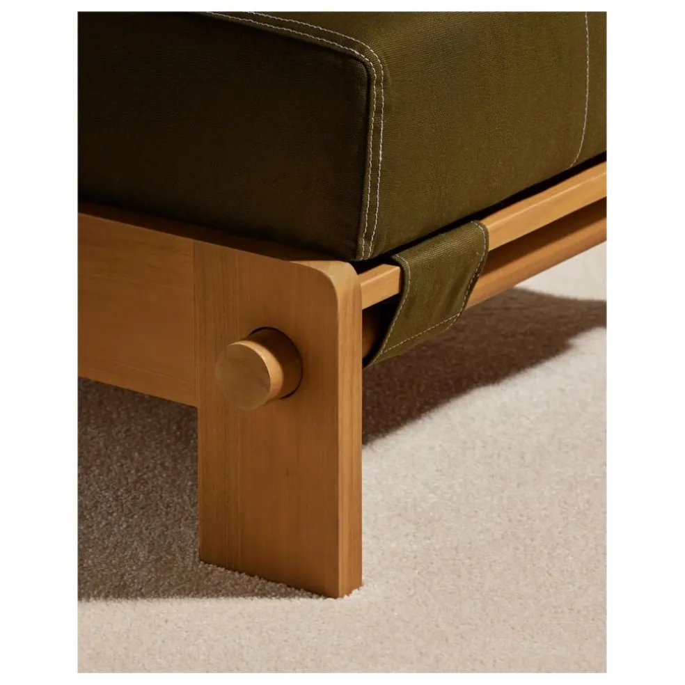 Pouf d'extérieur Graney | Vert kaki