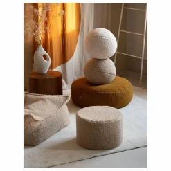 Pouf en teddy | Beige