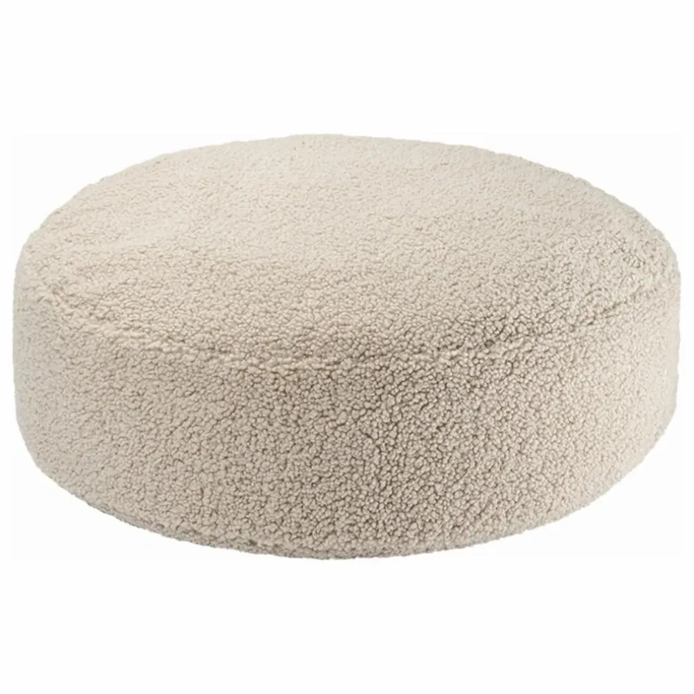 Pouf en teddy | Beige