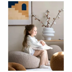 Pouf en teddy | Beige